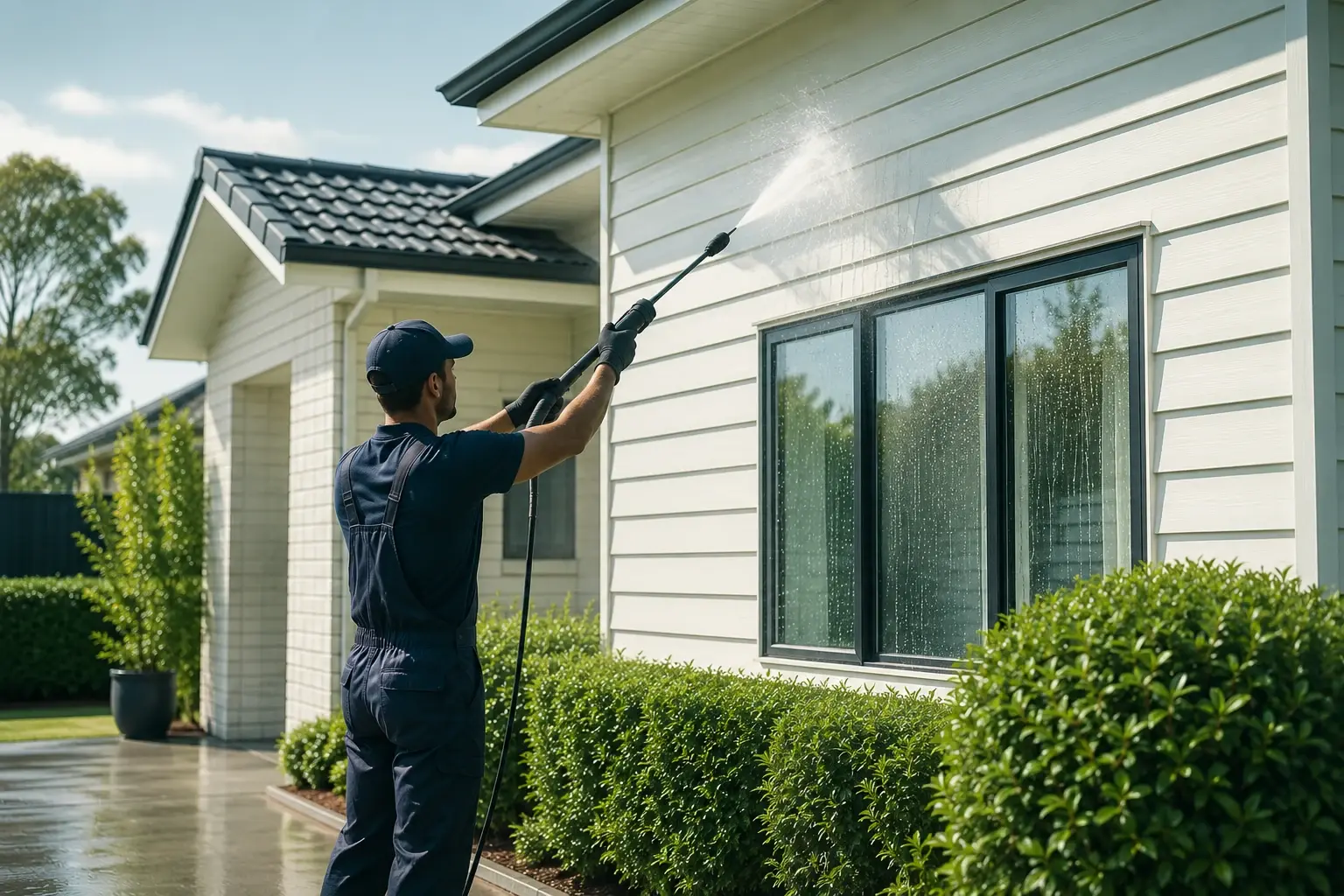 Exterior house washing in Auckland